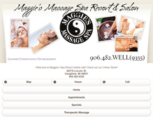 Tablet Screenshot of maggiesmassagespa.com